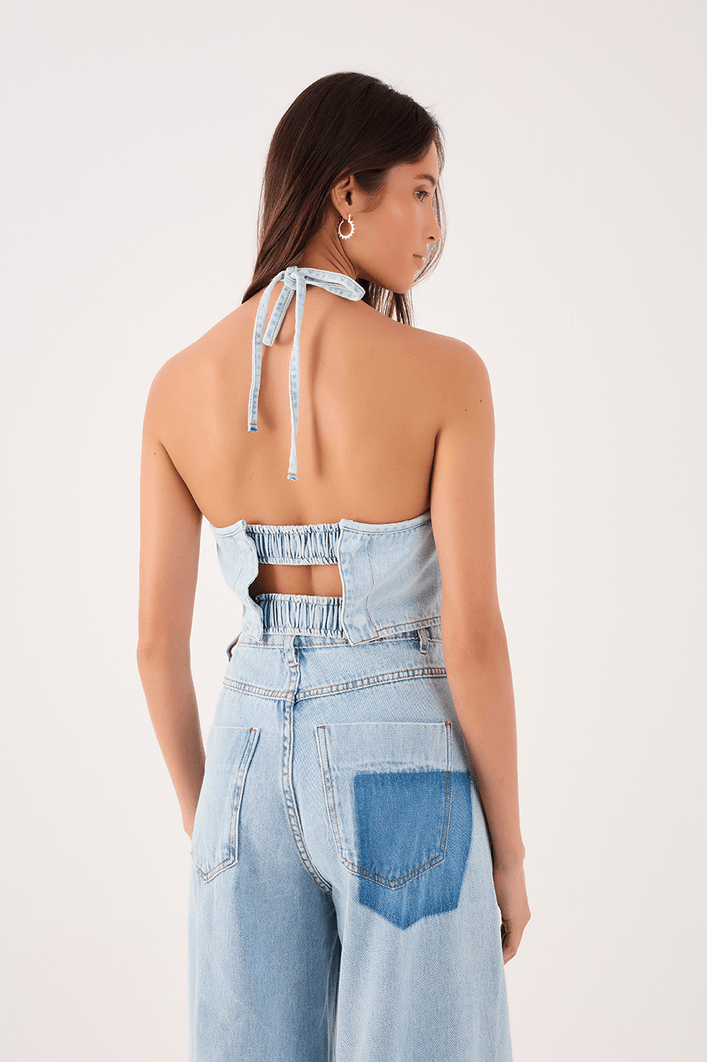 Blusa Jeans Frente Única