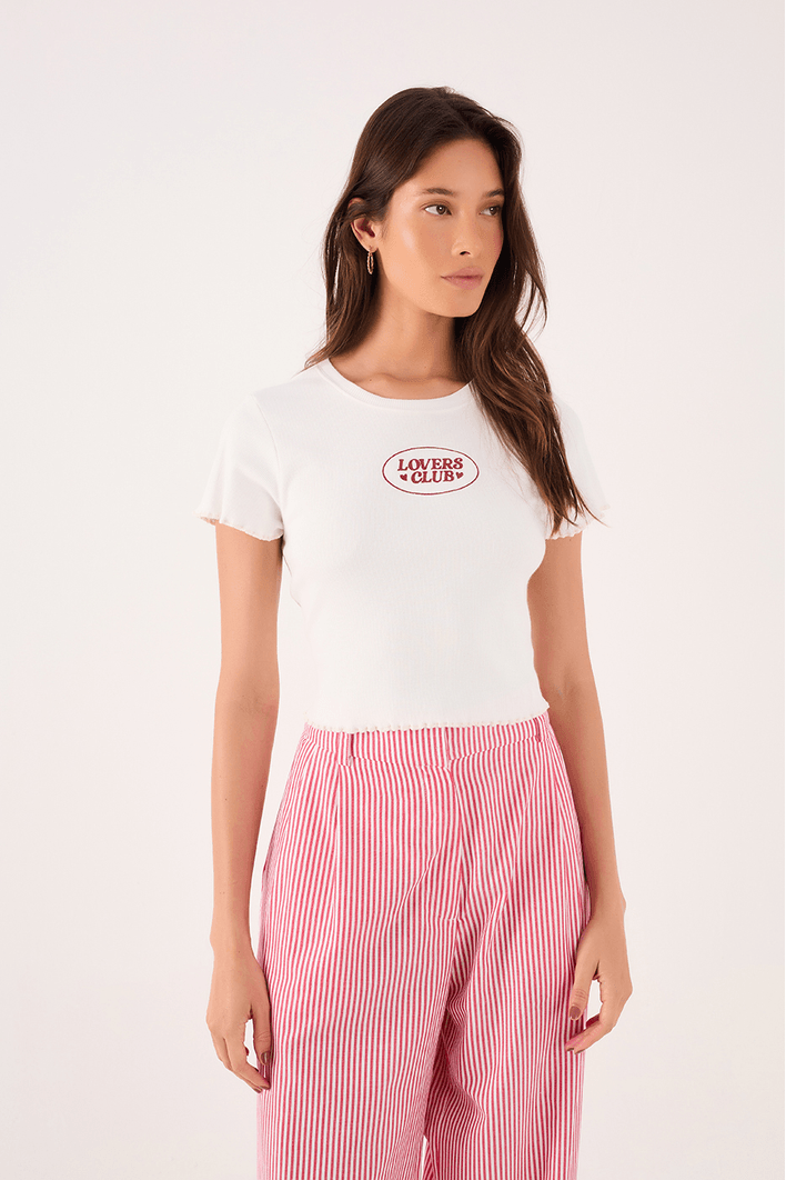 Blusa Ribana Bordado Lovers Club