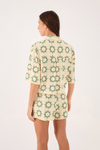 Camisa Cropped Linho Estampa Raiar