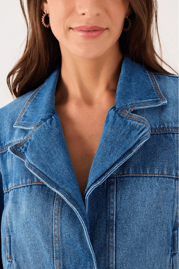 Jaqueta Jeans Recortes
