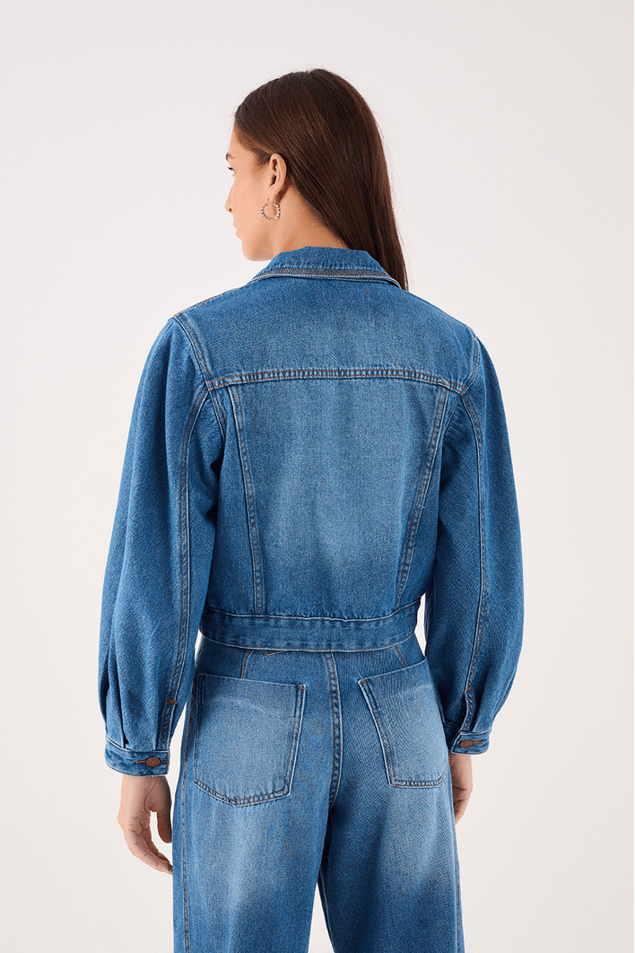 Jaqueta Jeans Recortes