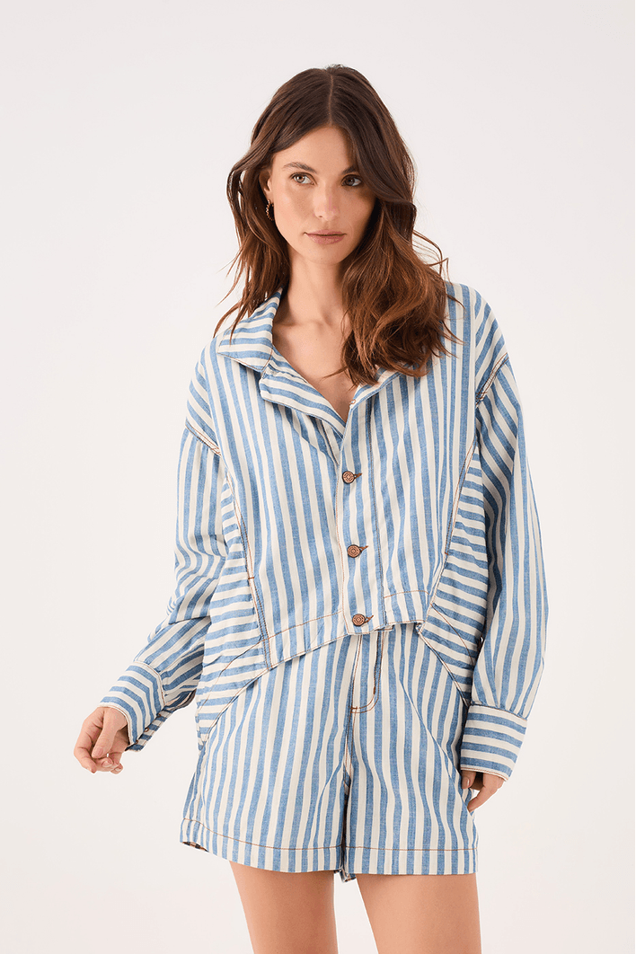 Camisa Sarja Listra Denim