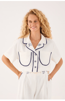 Camisa Linho Bordado Pintado