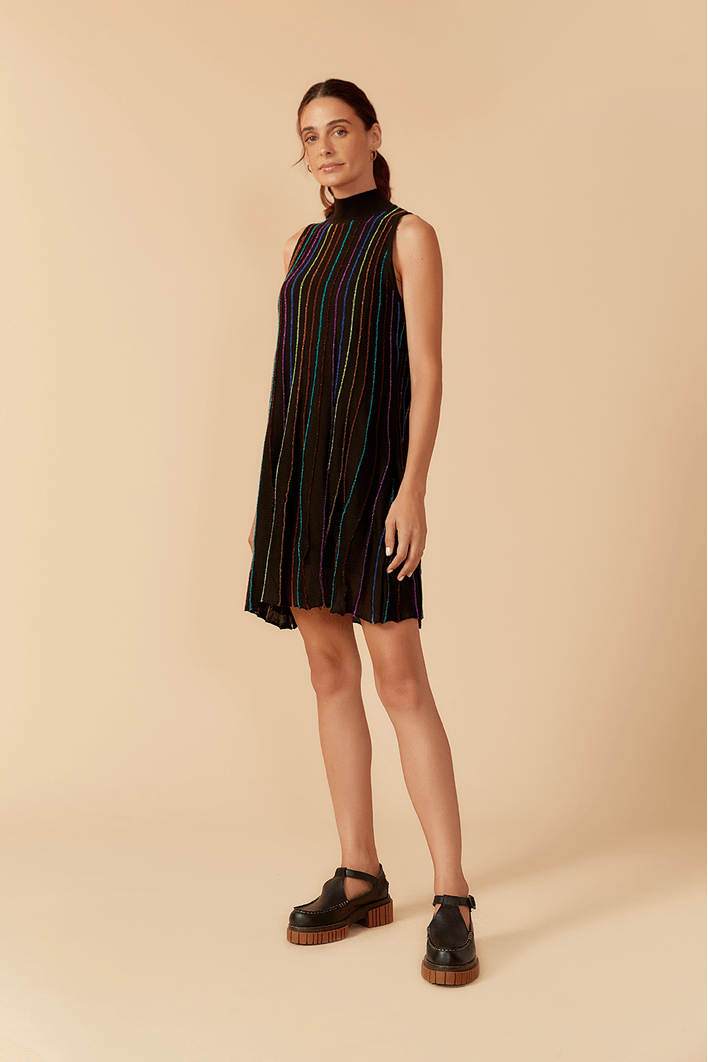 Vestido Tricot Listra Universo
