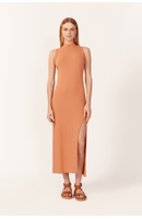 Vestido Canelado Fenda