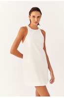Vestido Linho Curto Decote Nadador
