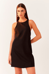 Vestido Linho Curto Decote Nadador