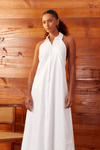 Vestido Cropped Algodão Decote Costas