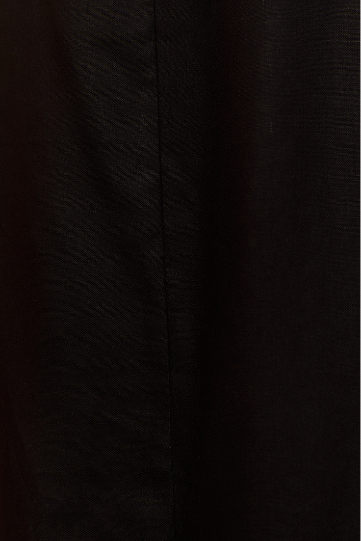 Vestido Linho Cropped Pala Arredondada