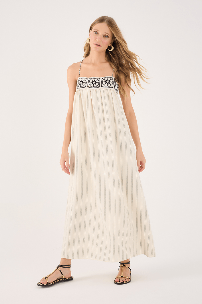 Vestido Cropped Pala de Crochê