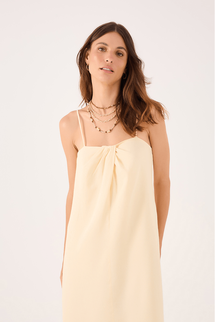 Vestido Cropped Decote Torcido