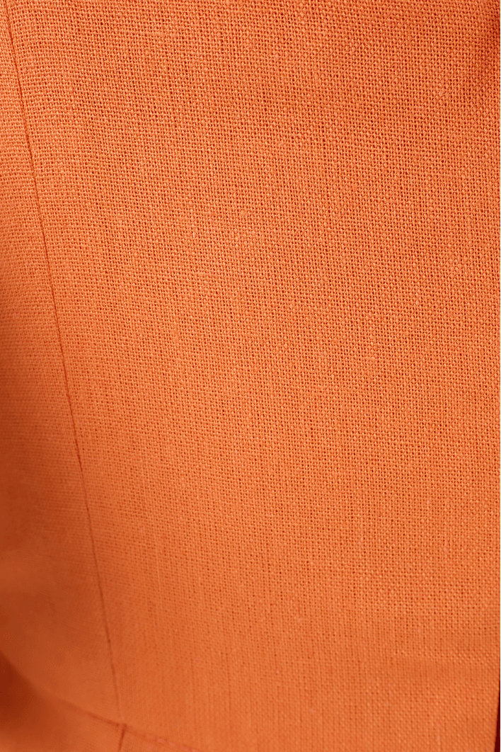Vestido Curto Linho Recorte Busto