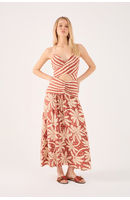 Vestido Cropped Crepe Estampa Bahia Mix