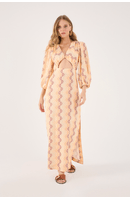 Vestido Cropped Linho Estampa Radiante