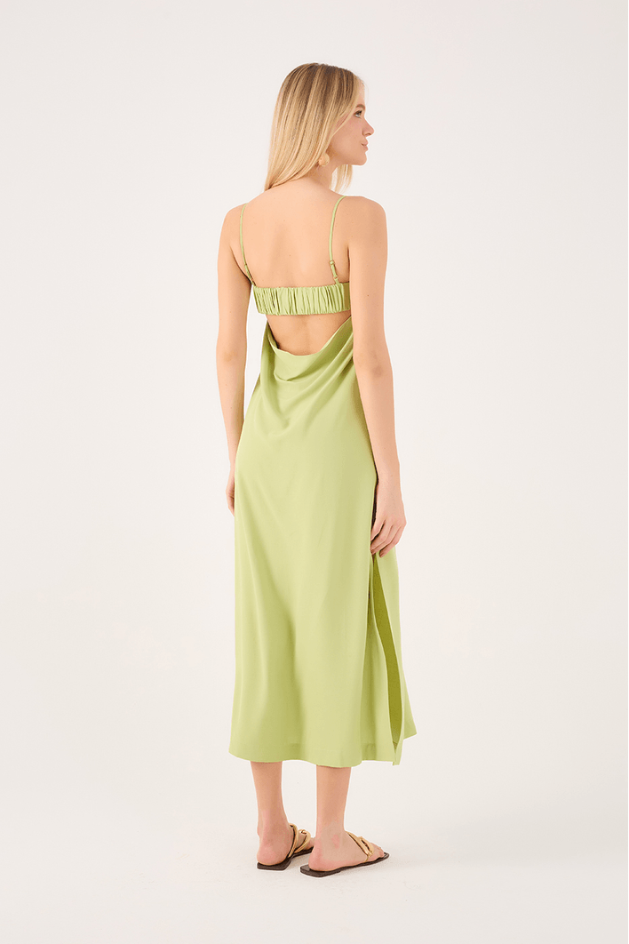 Vestido Cropped Decote Costas Degage