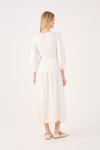 Vestido Linho Cropped Bord Ondas Colorid
