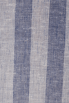 Camisa Linho Listrada Decote Tesoura
