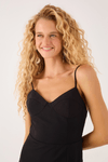 Vestido Midi Fenda Frontal