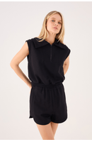 Blusa Com Zíper Alfaiataria