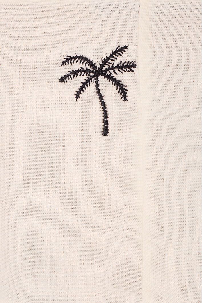 Blusa Linho Bordado Coqueiro