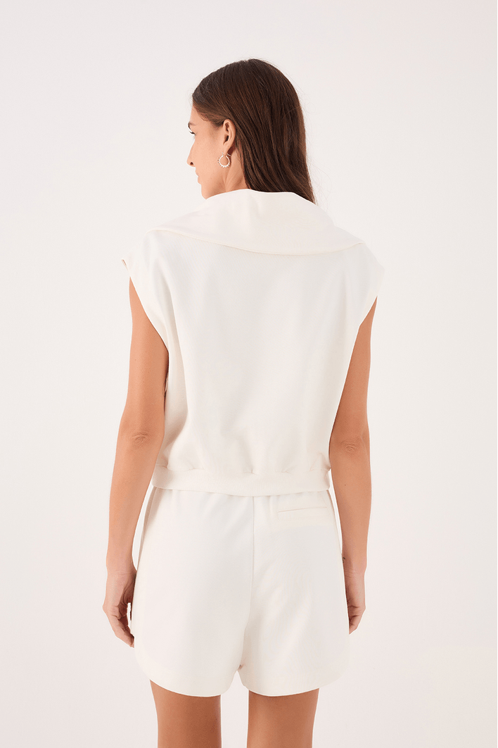 Blusa Com Zíper Alfaiataria