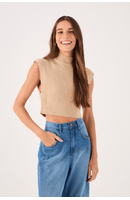 Blusa Tricot Gola Alta