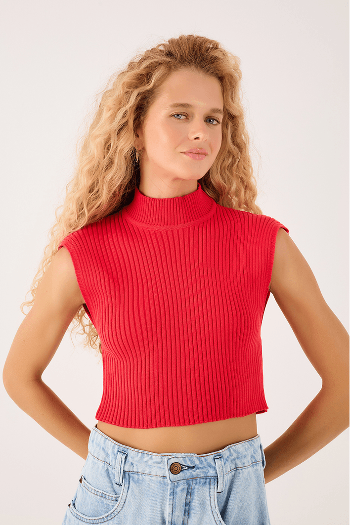 Blusa Tricot Gola Alta
