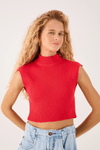 Blusa Tricot Gola Alta