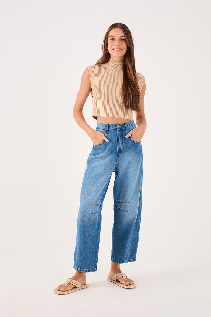 Blusa Tricot Gola Alta