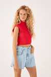 Blusa Tricot Gola Alta