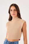 Blusa Tricot Gola Alta