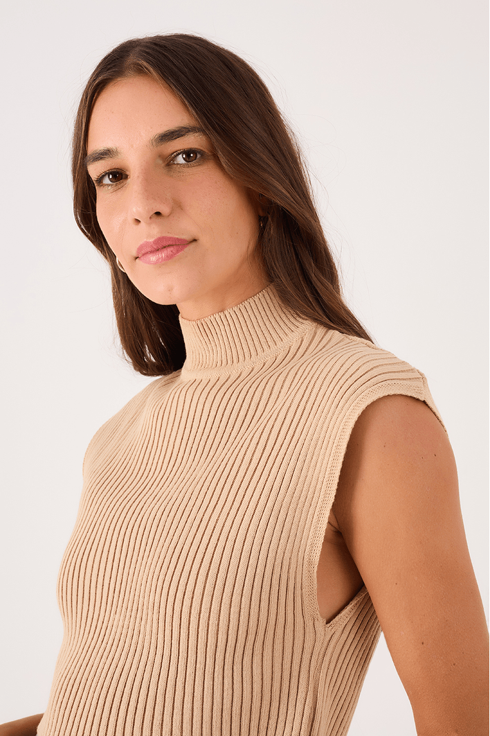 Blusa Tricot Gola Alta