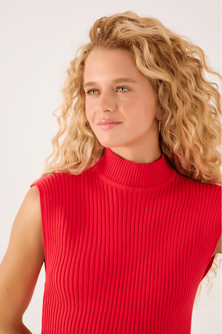 Blusa Tricot Gola Alta