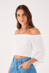 Blusa Tricot Lastex Manga