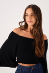 Blusa Tricot Lastex Manga