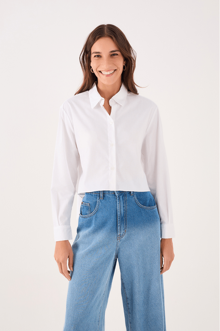 Camisa Cropped Algodão