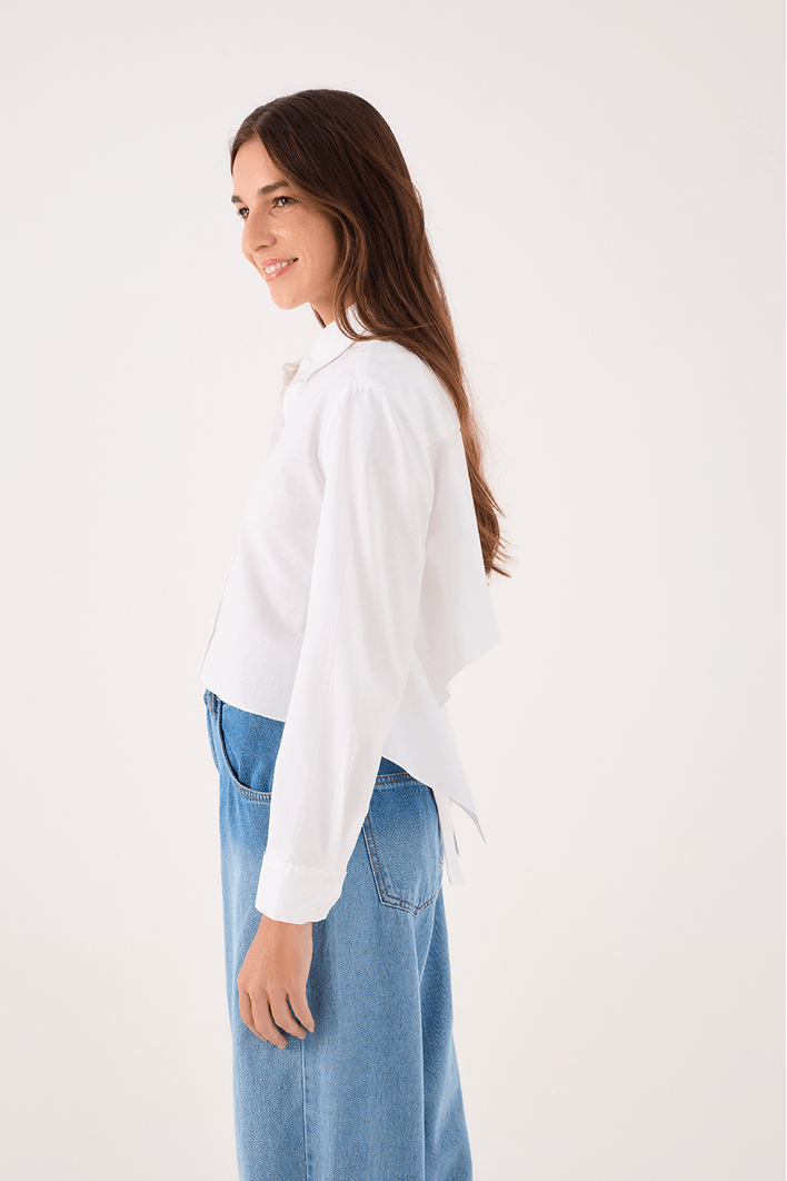 Camisa Cropped Algodão
