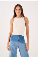 Blusa Tricot Bicolor