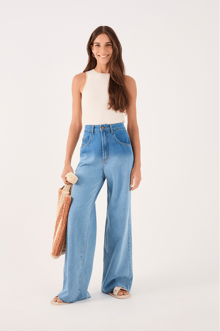 Blusa Tricot Bicolor