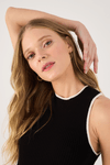 Blusa Tricot Bicolor