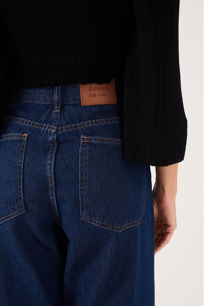 Calça Jeans Cropped Pesponto