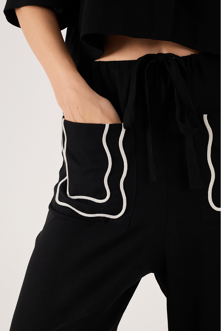 Calça Linho Bordado Sianinha