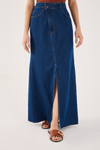 Saia Jeans Fenda Dark