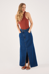 Saia Jeans Fenda Dark