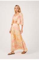 Saia Cropped Estampa Flor do Mar