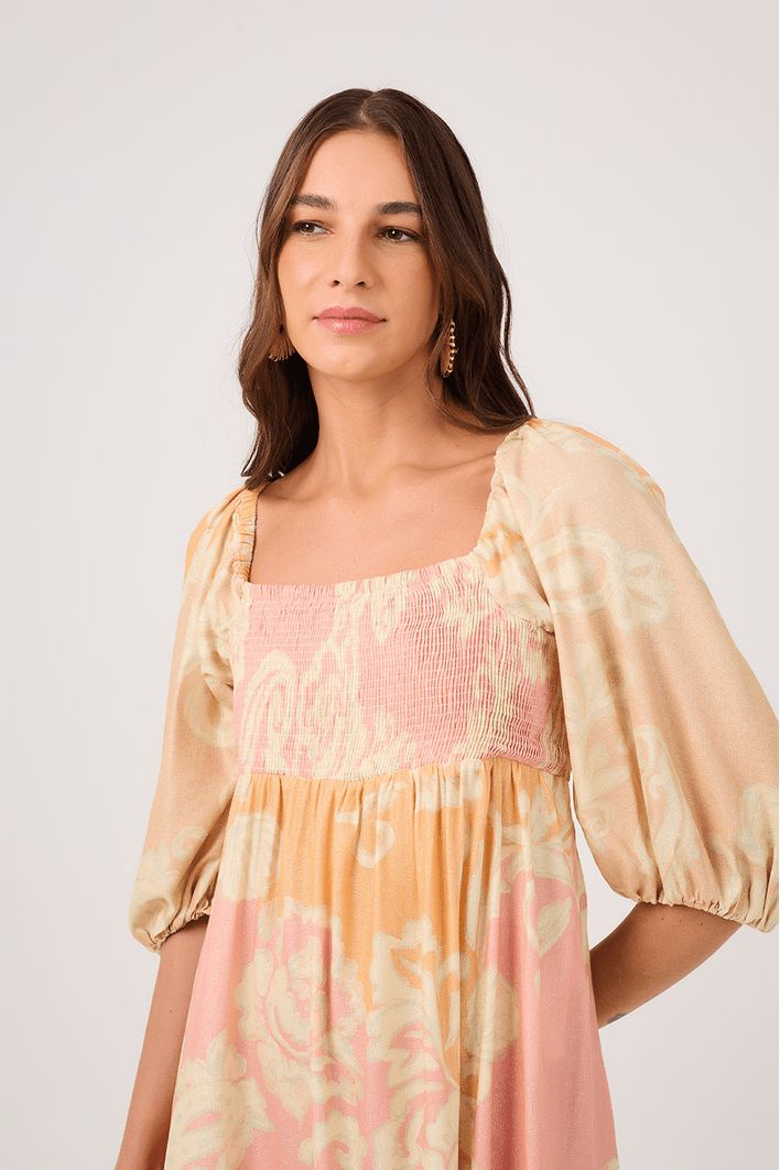 Vestido Estampa Flor do Mar