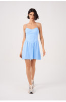 Vestido Curto Linho Franzido