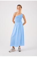 Vestido Linho Midi Ombro Só