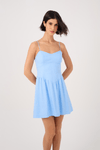 Vestido Curto Linho Franzido