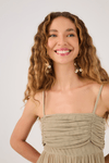 Vestido Drapeado Tule